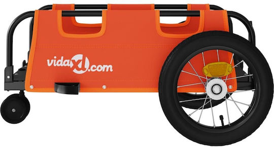Vidaxl Anhänger Fahrradzubehör Orange Oxford Eisen