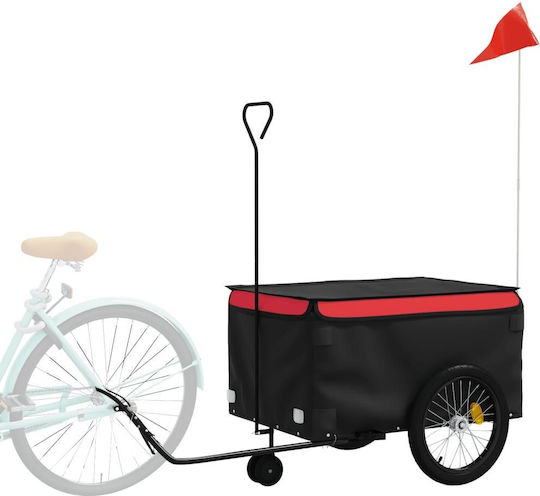 Vidaxl Remorcă Pentru Bicicletă Negru Roșu 45 Kg Fier