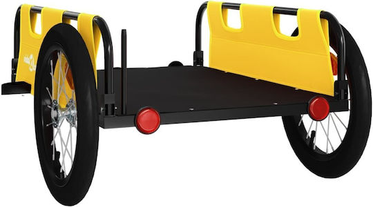 Vidaxl Yellow Oxford Fabric Iron Bicycle Trailer