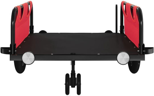 Vidaxl Bicycle Trailer Red Oxford Fabric Iron