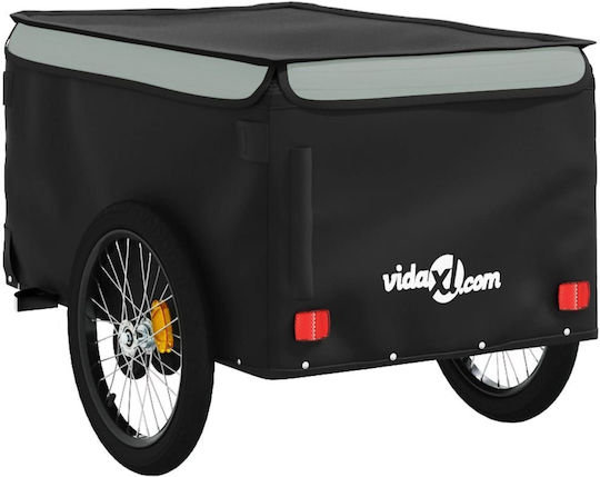 Vidaxl Anhänger Fahrradzubehör Schwarz Grau 45 Kilo Eisen