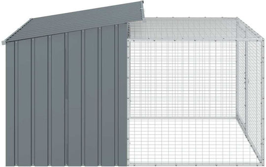 vidaXL Hundehaus Groß Metallisch Außenbereich Gray 153x194x110cm
