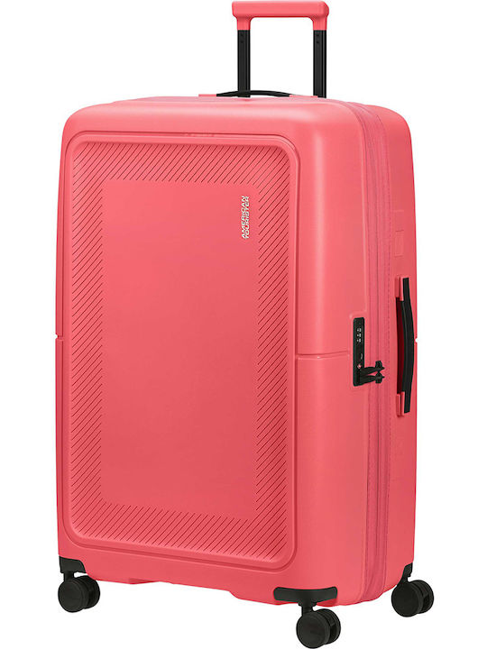 American Tourister Spinner Exp Large Hard Suitcase Sugar Pink With 4 Wheels Height 79cm