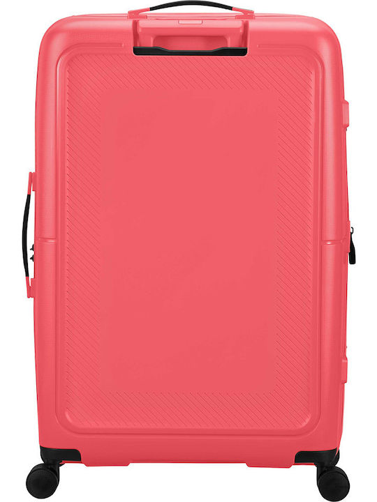 American Tourister Spinner Exp Large Hard Suitcase Sugar Pink With 4 Wheels Height 79cm