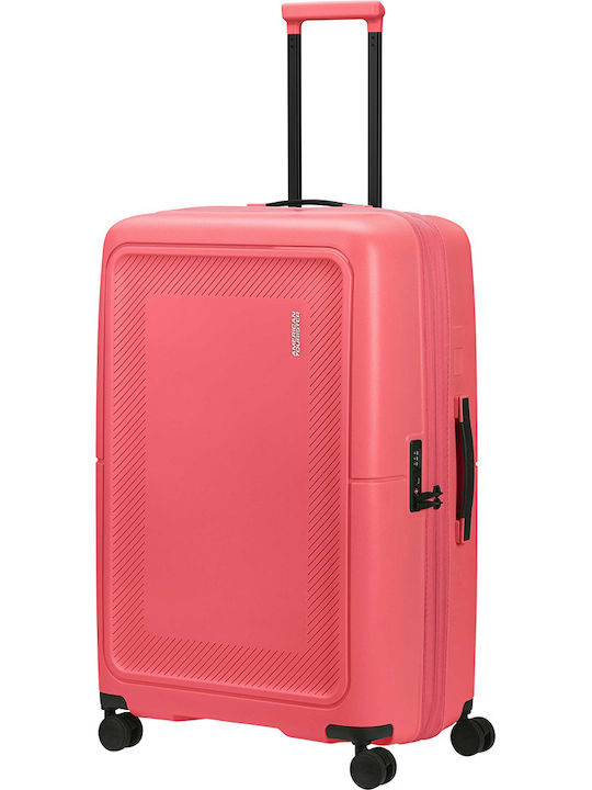 American Tourister Spinner Exp Large Hard Suitcase Sugar Pink With 4 Wheels Height 79cm