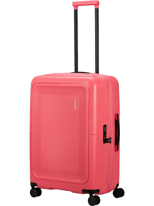 American Tourister Spinner Exp 67/24 Medium Hard Suitcase Sugar Pink with 4 Wheels Height 67cm
