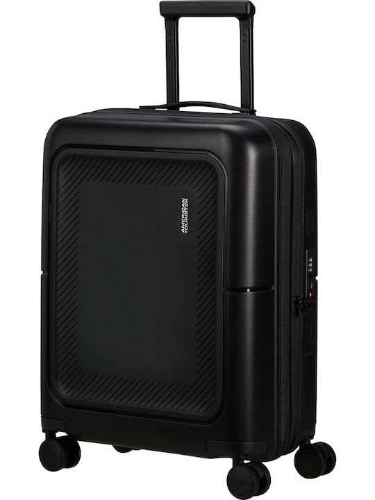 American Tourister Spinner Exp 55/20 Cabin Hard Suitcase True Black With 4 Wheels Height 55cm