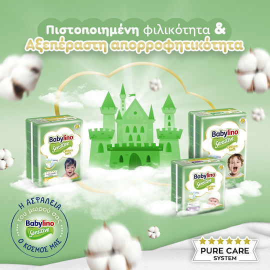 Babylino Tape Diapers Sensitive Cotton Soft No. 4 for 8-13kg 50pcs