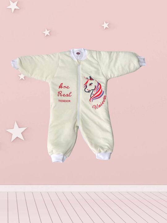 Tender Winter Sleeping Bag with Feet Unicorn 2.5 Tog Ecru