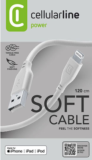Cellular Line USB-A to Lightning Cable Γκρι 1.2m