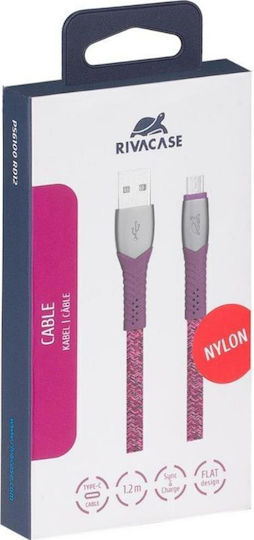 Rivacase Regular USB 2.0 spre micro USB Cablu Roșu 1.2m 1buc