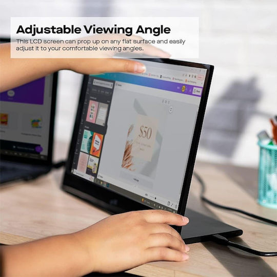 Mobile Pixels 0124.020 Φορητό Monitor 16" FHD 1920x1080 Ασημί