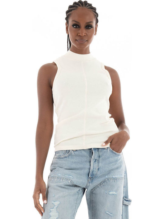 Damenbluse Baumwollarmes Off-White