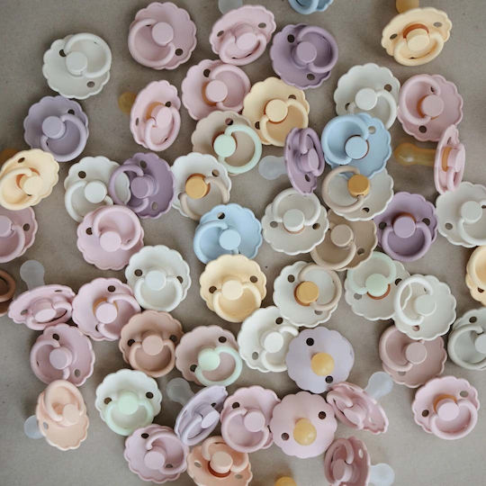 Frigg Πιπίλες Καουτσούκ για 6-18 μηνών Daisy Blush Cotton Candy 2τμχ