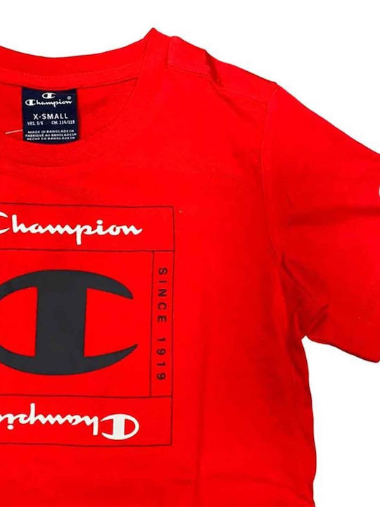 Champion Kids T-shirt Red Crewneck