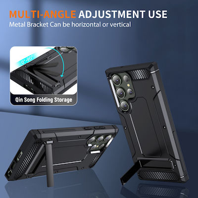 Techsuit Hybrid Back Cover Ανθεκτικό Μαύρο (Galaxy S24 Ultra)