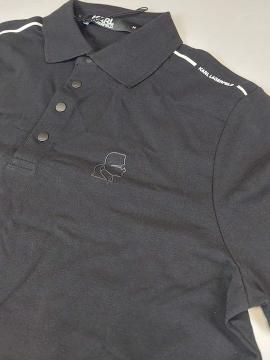 Karl Lagerfeld Herren Kurzarmshirt Polo BLACK