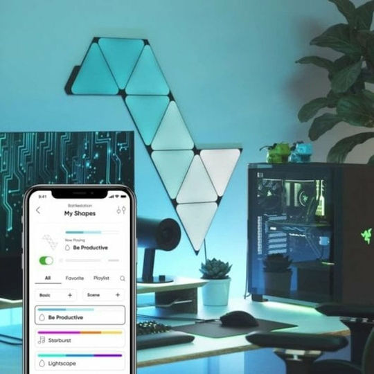 Nanoleaf Декоративна Лампа Черен 9бр