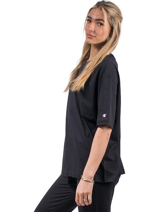 Γυναικείο Αθλητικό Oversized T-shirt Μαύρο