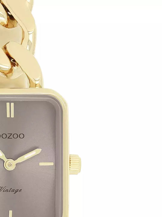 Oozoo Vintage Women's Watch with Gold Metal Bracelet