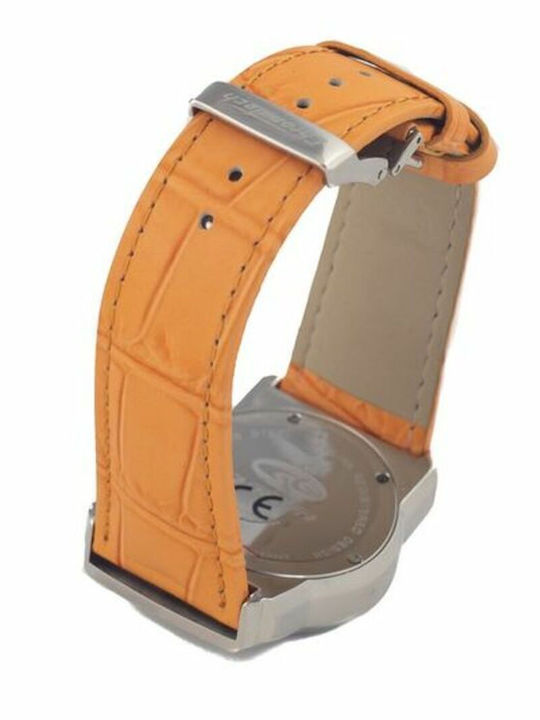 Chronotech Γυναικείο Ρολόι 38mm Μπαταρίας με Μπλε Δερμάτινο Λουράκι