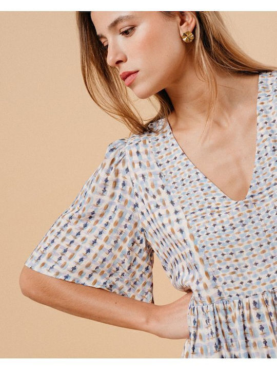 Summer Mini Blue Dress