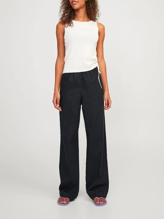 Women's Linen Trousers Black