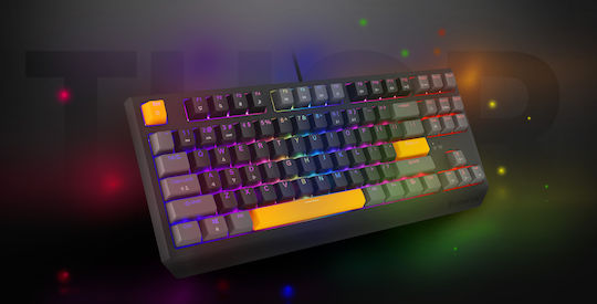 Genesis Thor 230 TKL Gaming Mechanical Keyboard Tenkeyless with Outemu Red switches and RGB lighting (English US) Anchor Gray Positive