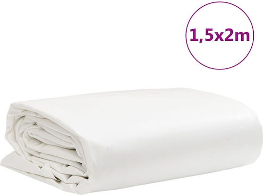 vidaXL Impermeabil Prelată 600gr/m² 2x1.5m. Heavy Duty Alb