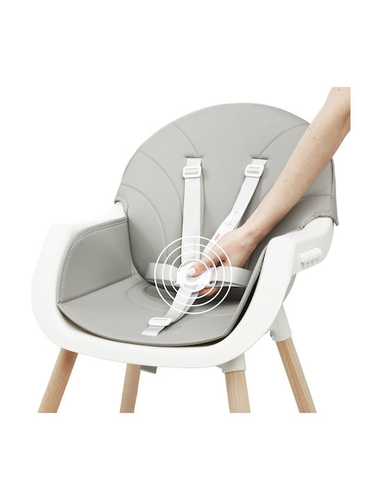 Moby System Amelia Hochstuhl 3 in 1 & Sitz aus Kunstleder Gray