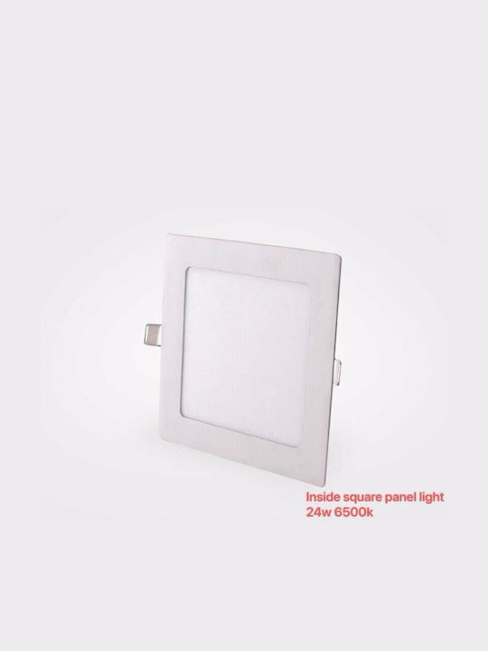 Square LED Panel 24W with Cool White Light 6500K