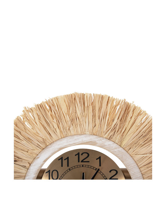 HomeMarkt Wanduhr Metallisch Beige