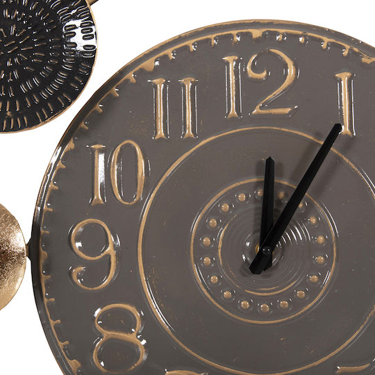 HomeMarkt Wall Clock Metallic Grey Ø117cm