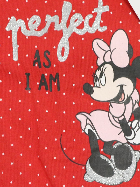 Disney Minnie Mouse Бебешко Боди Къс ръкав Red
