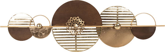 Wanddekoration Geometrisches Element Braun aus Metall