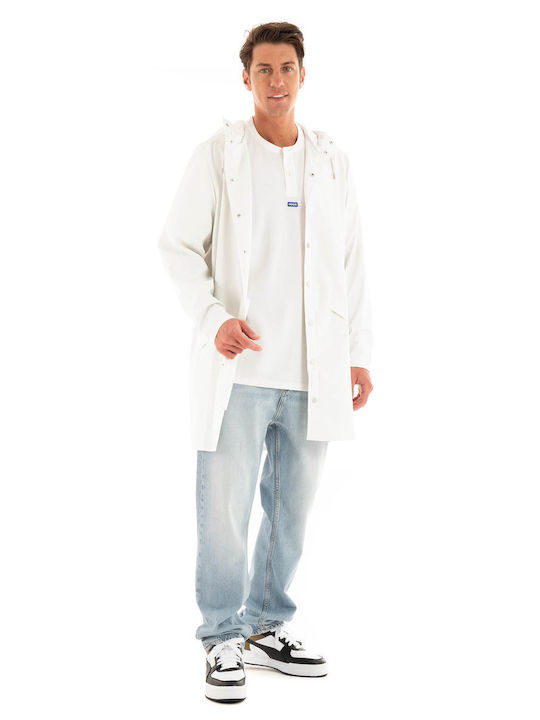 Rains Long Men's Jacket White