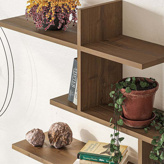 Leo Wall Shelf Light Brown 123x22x80cm