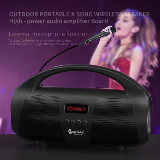 New Rixing Ηχείο Karaoke με Ενσύρματo Μικρόφωνο NR2055 Κόκκινο