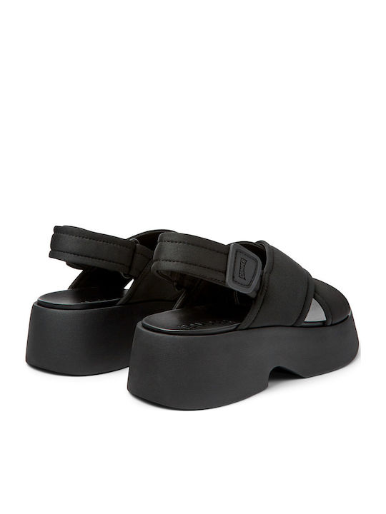Γυναικεία Σανδάλια Flatforms Μαύρα