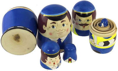 Wooden Police Boogeyman 15cm - 5 pieces