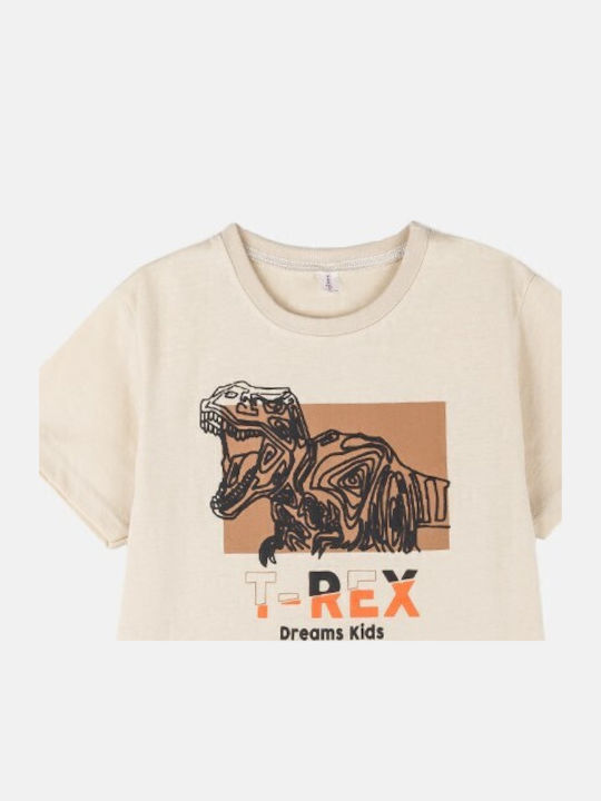 Dreams by Joyce Παιδική Πιτζάμα Καλοκαιρινή Εκρού/μαύρο Trex