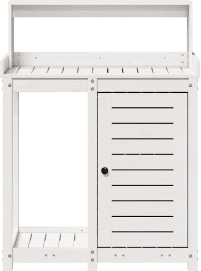 Gardening Table Shelves 82,5x50x109,5 cm Solid Pine Wood White