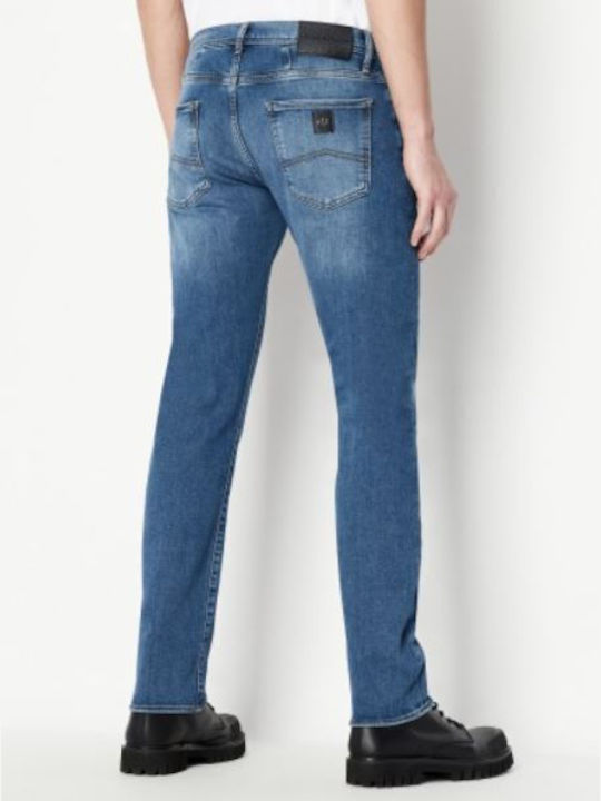 Armani Exchange Pantaloni de Bărbați din Jean în Croială Slim Blue