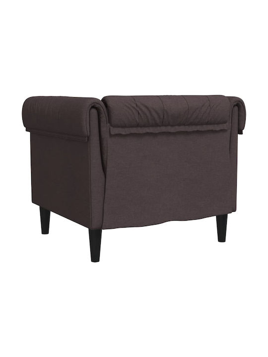 Chesterfield Фотьойл Тъмно кафяво 78.5x74.5x74.5см