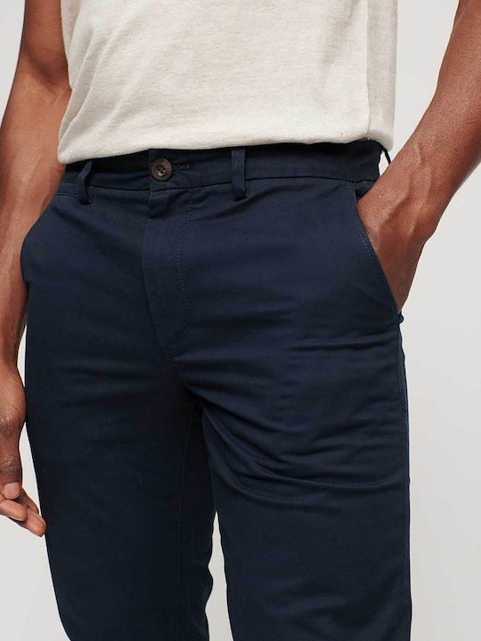 D2 Stud Slim Tapered Stretch Chino Trousers Chino in Slim Fit Eclipse Navy