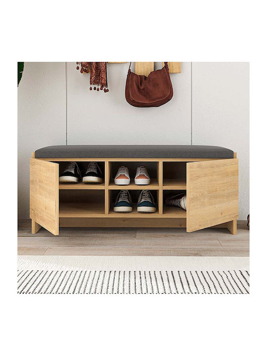 Zulla Wooden Shoe Organizer Beige 110x37x43cm