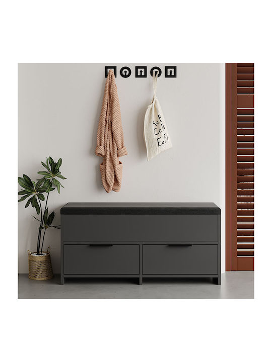 Cove Wooden Shoe Organizer Gray 106x34x51.5cm