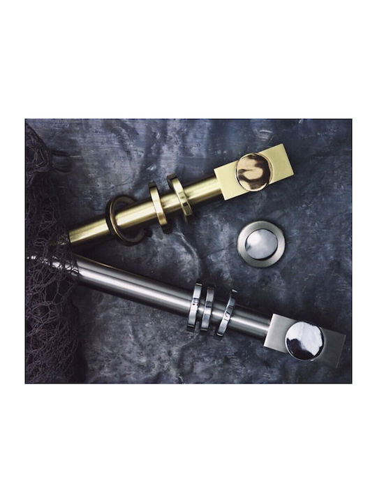 Aslanis Home Металик Корниз Movie Metal Двоен с Пръчка Φ30мм 220бр GOLD