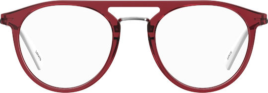 Levi's Acetate Prescription Eyeglass Frame Red LV1001 3KJ
