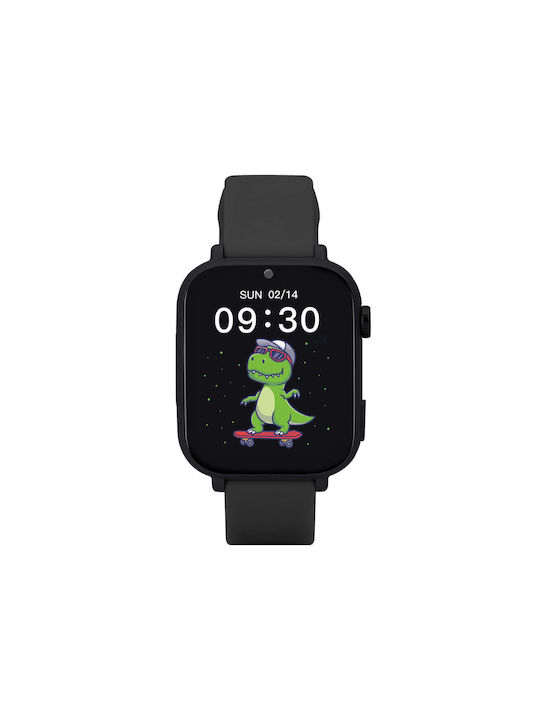 Garett Kinder-Smartwatch mit Kautschuk/Plastikarmband Schwarz